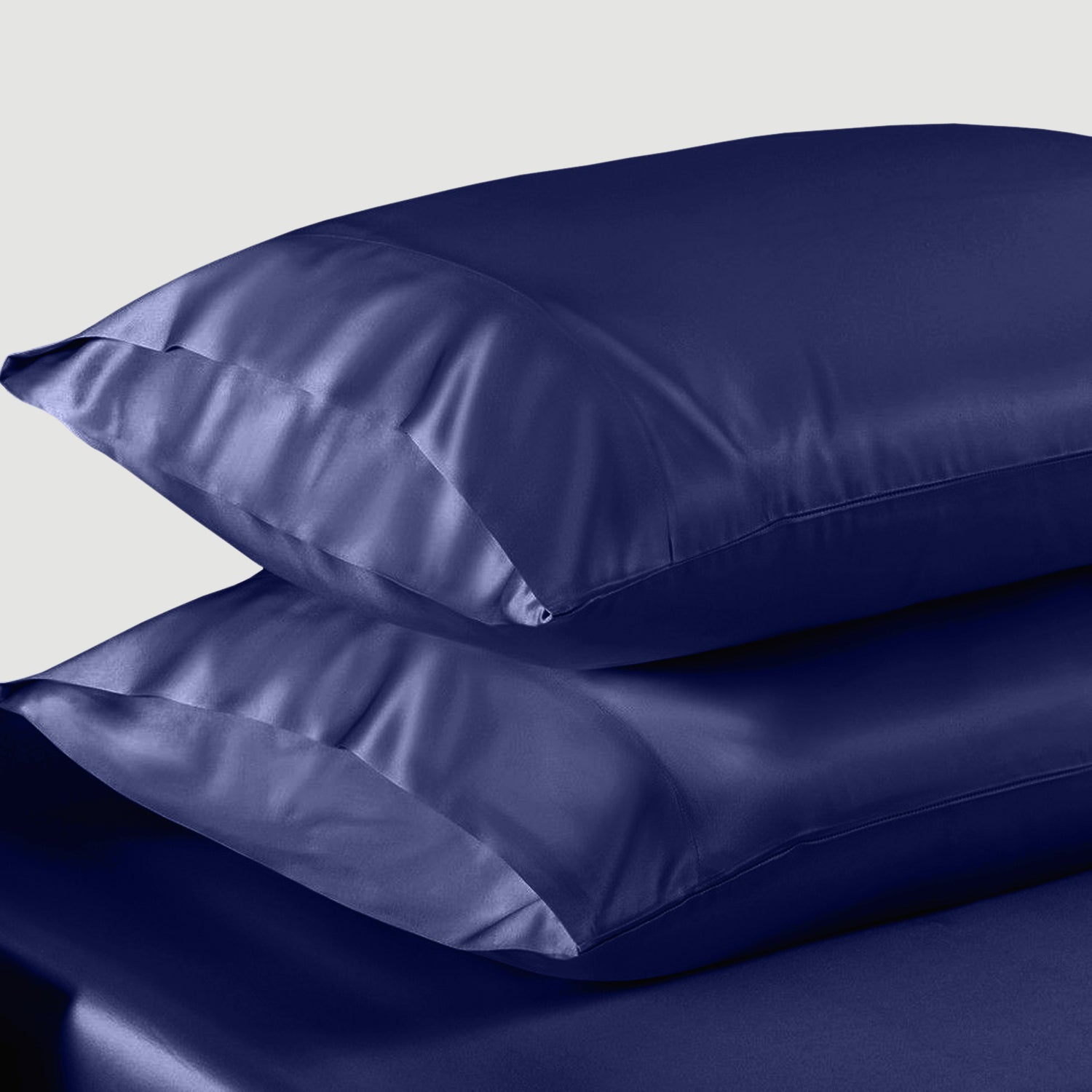 Navy silk pillowcases