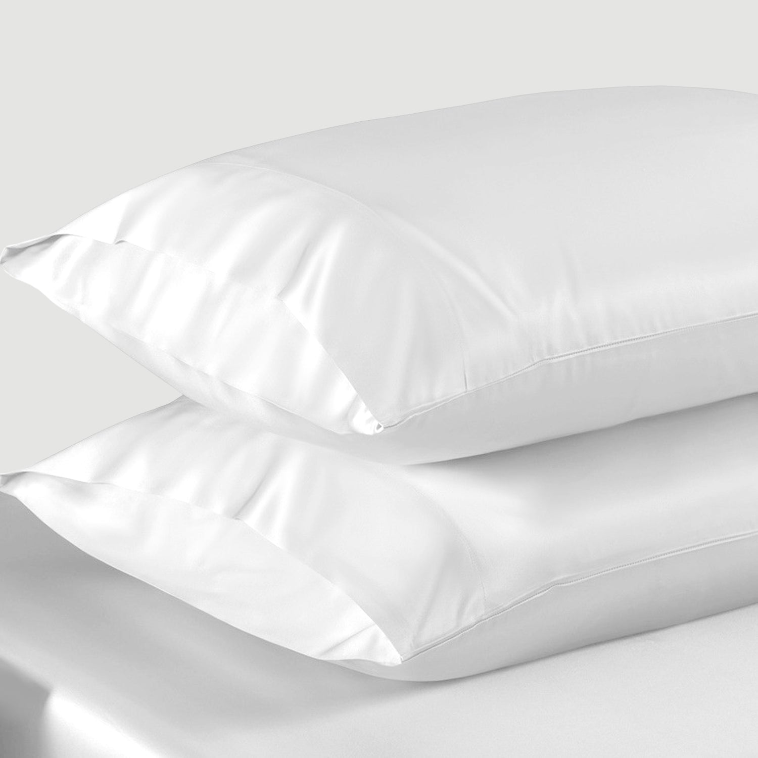 white silk pillowcase