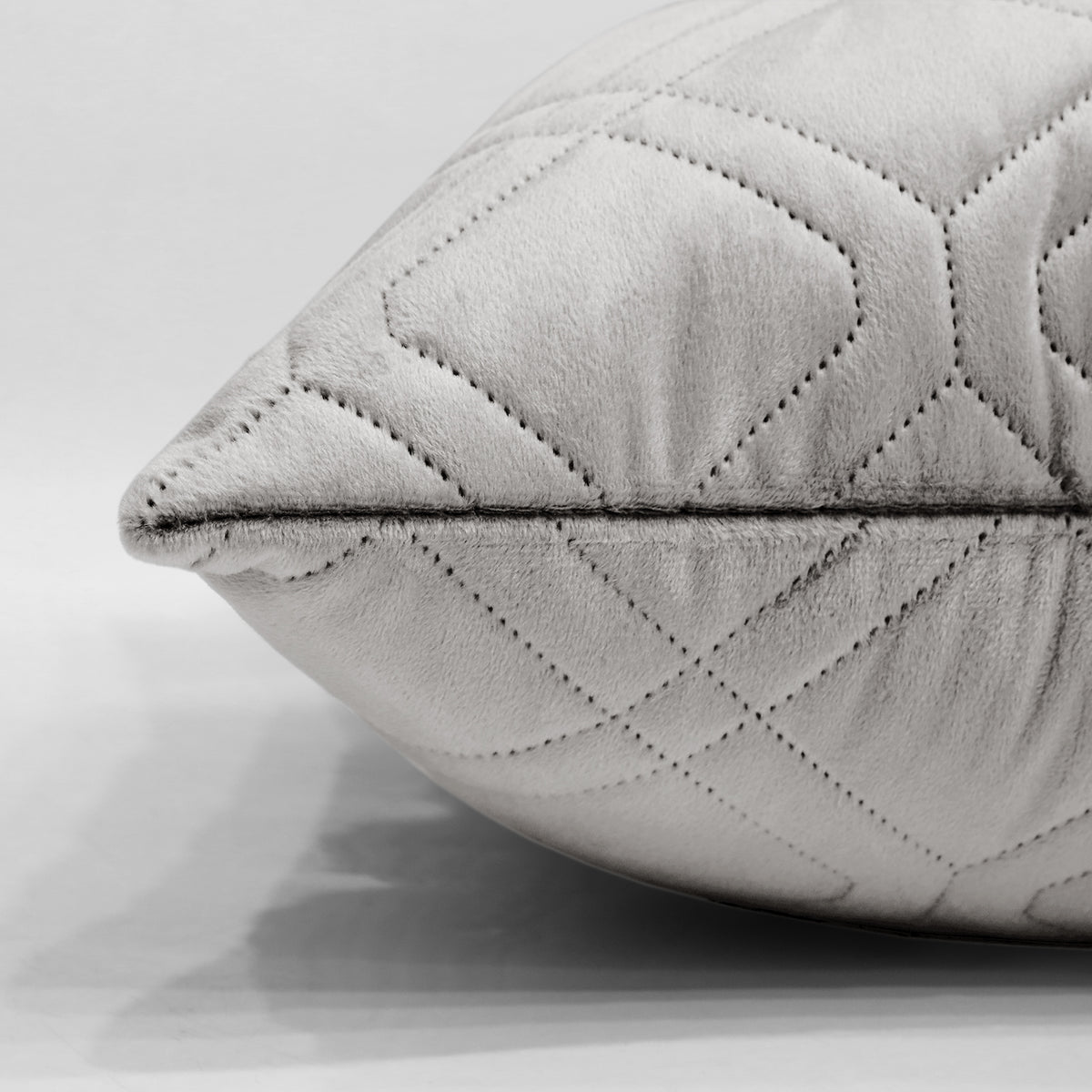 Pack Of 2 Embossed Velvet Cushion Cover Diamond Pattern