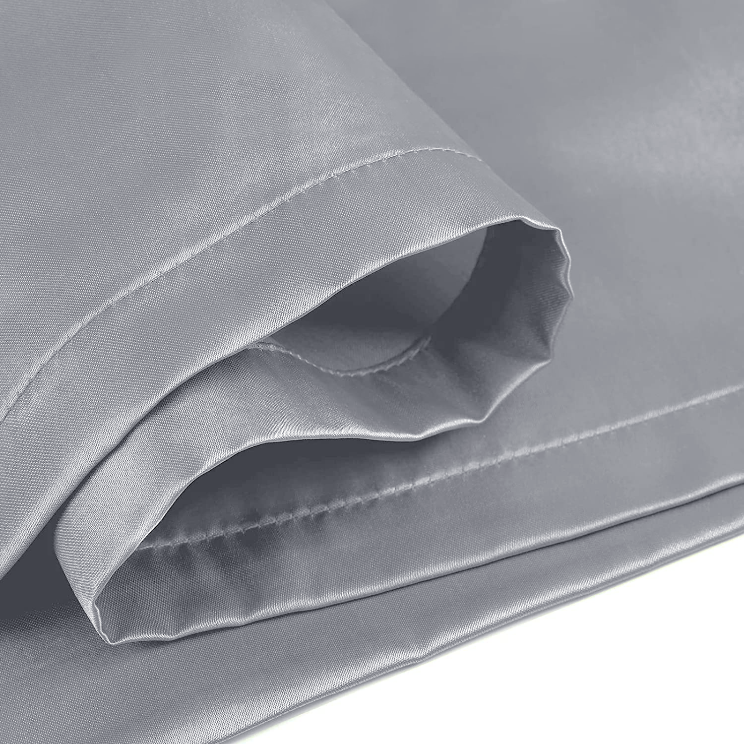 silver silk pillowcase