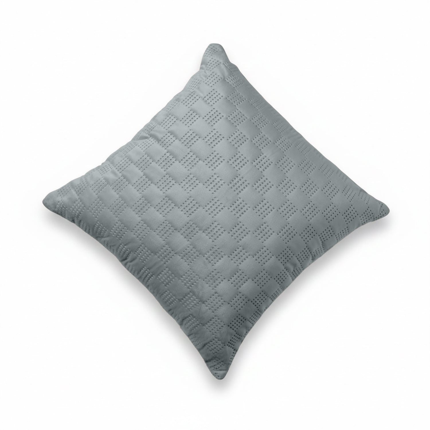 Pack Of 2 Square Velvet Cushion Cover Check Pattern