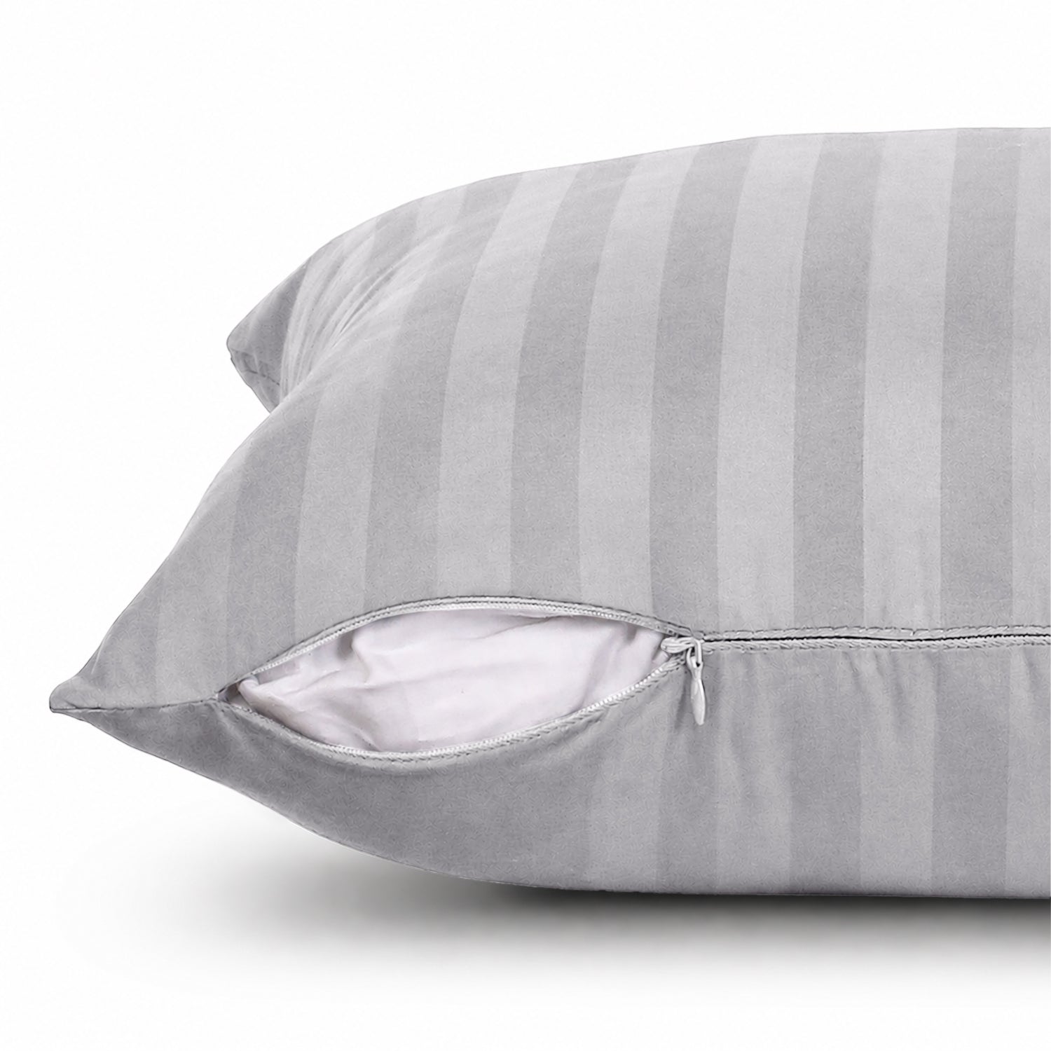 Pair of Soft Microfibre Stripe Cushion Covers for Bed & Living Room Decor