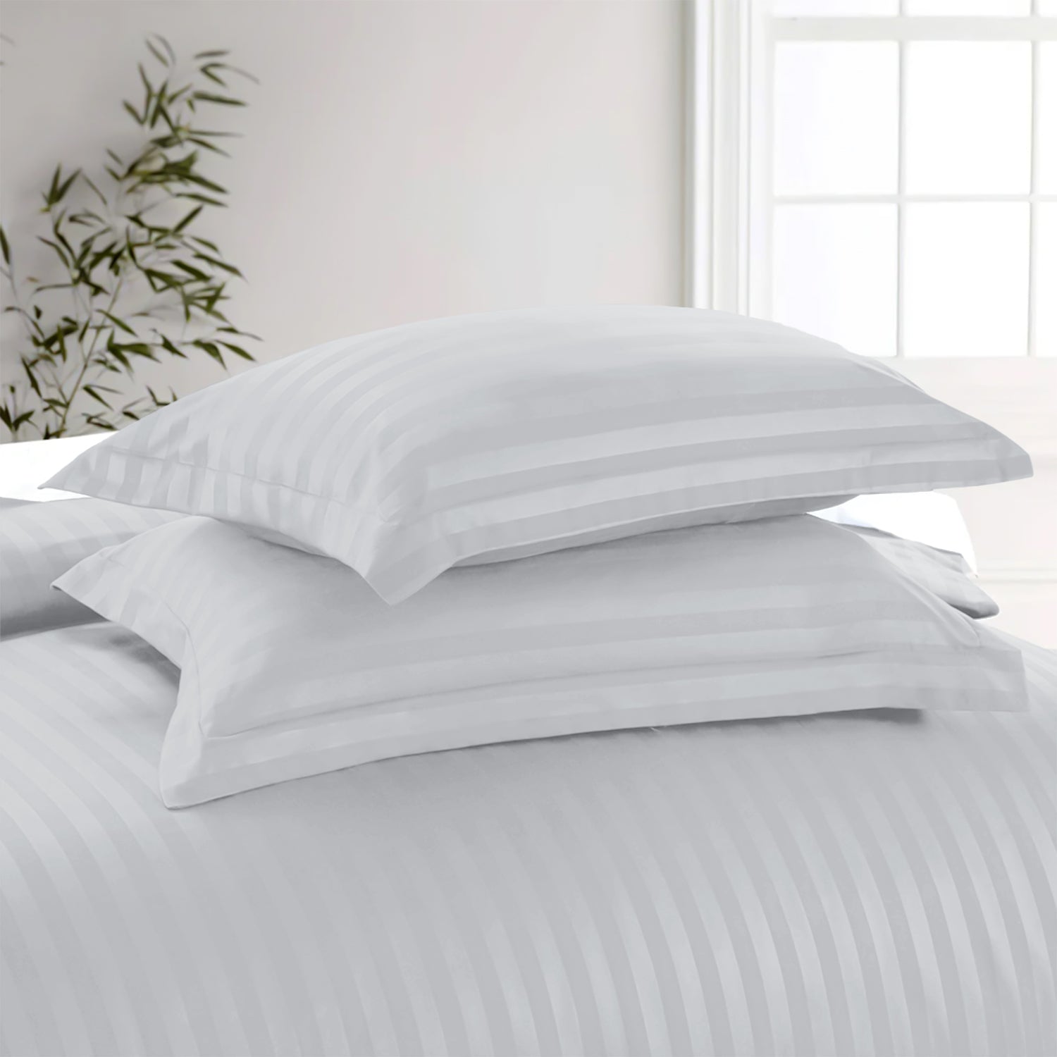 Stripe Silver Duvet Cover Set