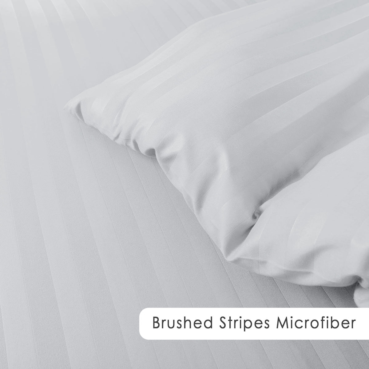 4 Piece Striped Duvet Cover Complete Bedding Set