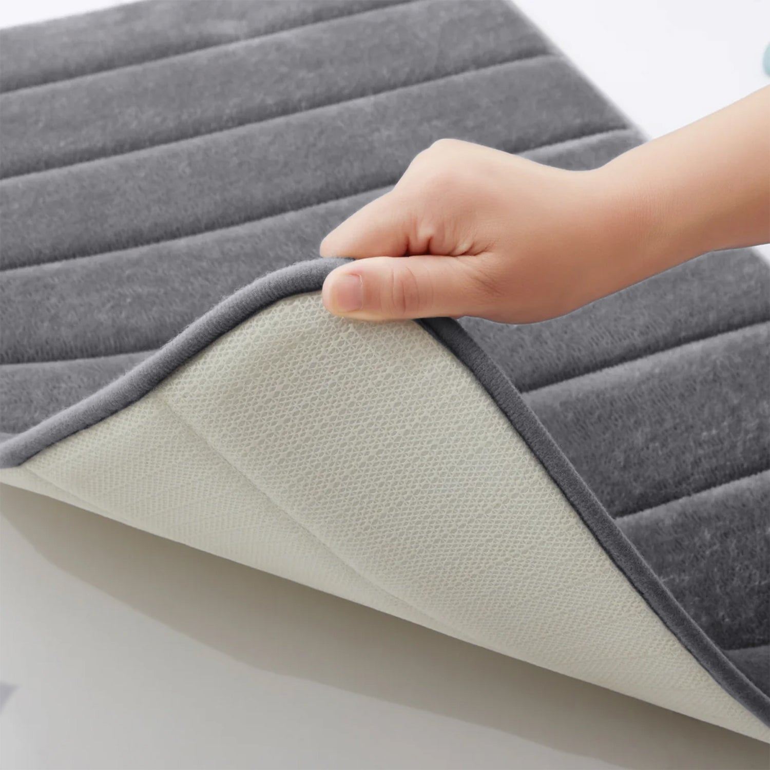 Silver Memory Foam Bathroom Mat