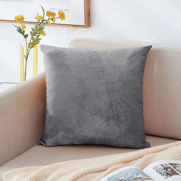 Silver Cushion Covers Velvet Sofa Pillow