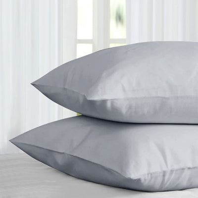 Silver Pillowcases Plain Dye Pair