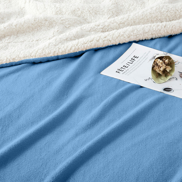 Light Blue Throw Blanket