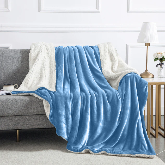 Light Blue Throw Blanket