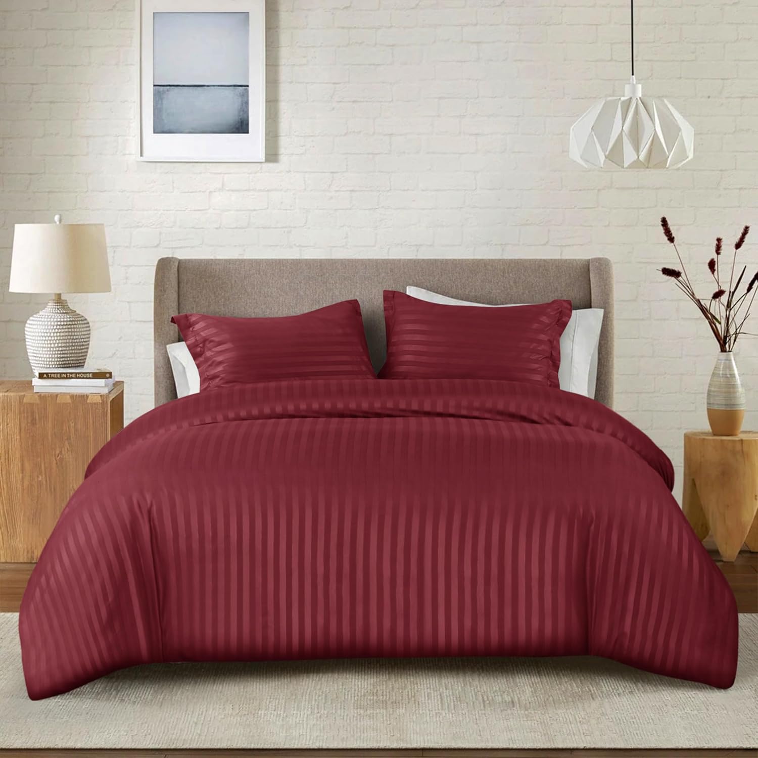 Burgundy 4 Piece Bed Set 