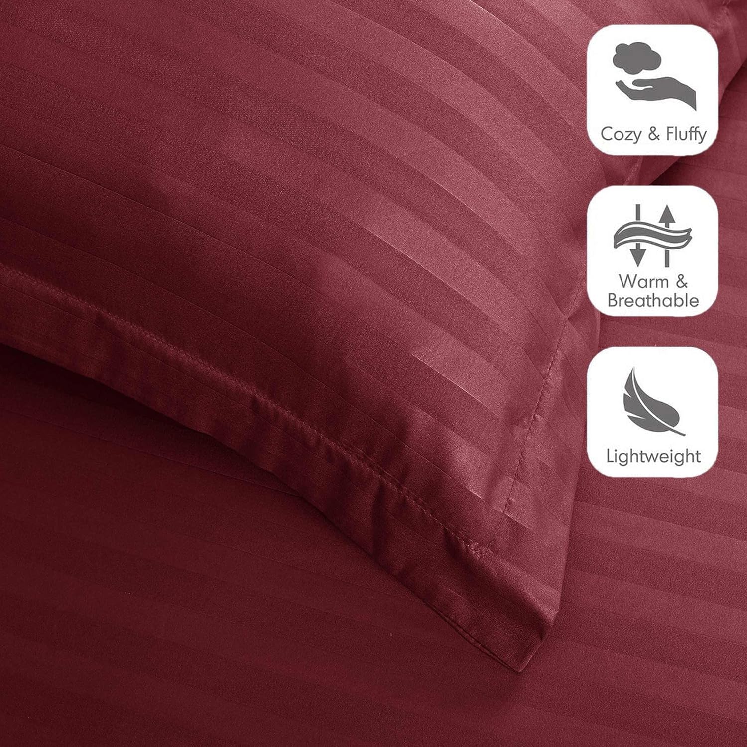 Burgundy 4 Piece Bedding Set 