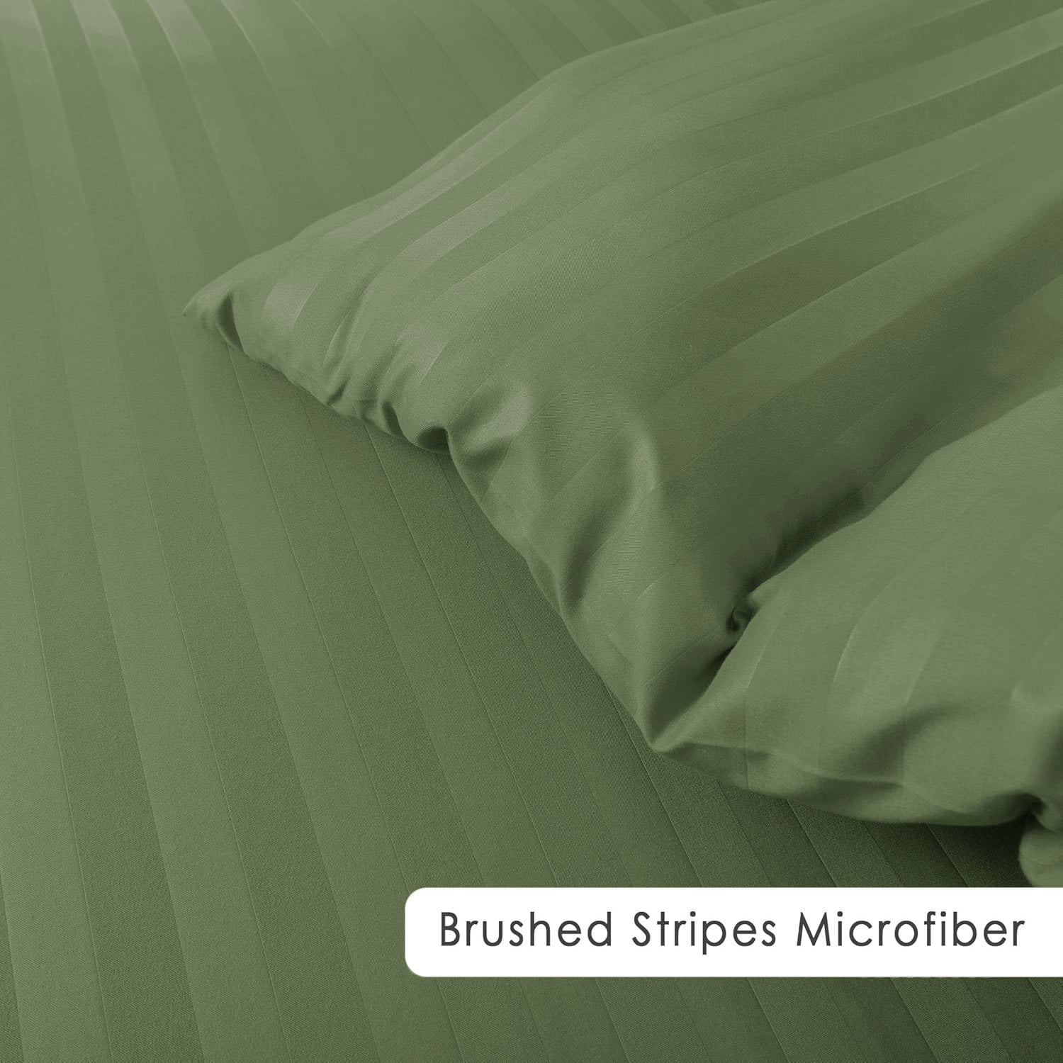 complete Green Stripe Duvet Cover set