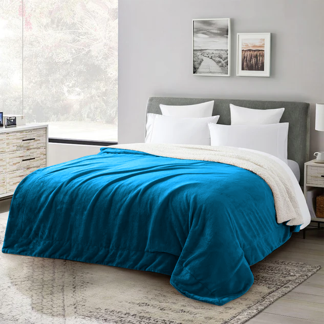 Teal bed throws sale