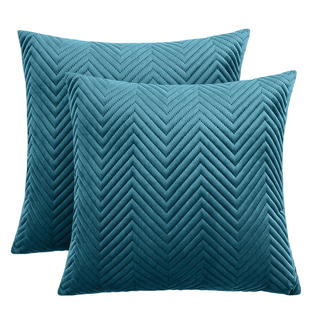 Embossed Velvet Sofa Pillows Cover Pack Of 2 Covers & Filled Cushion