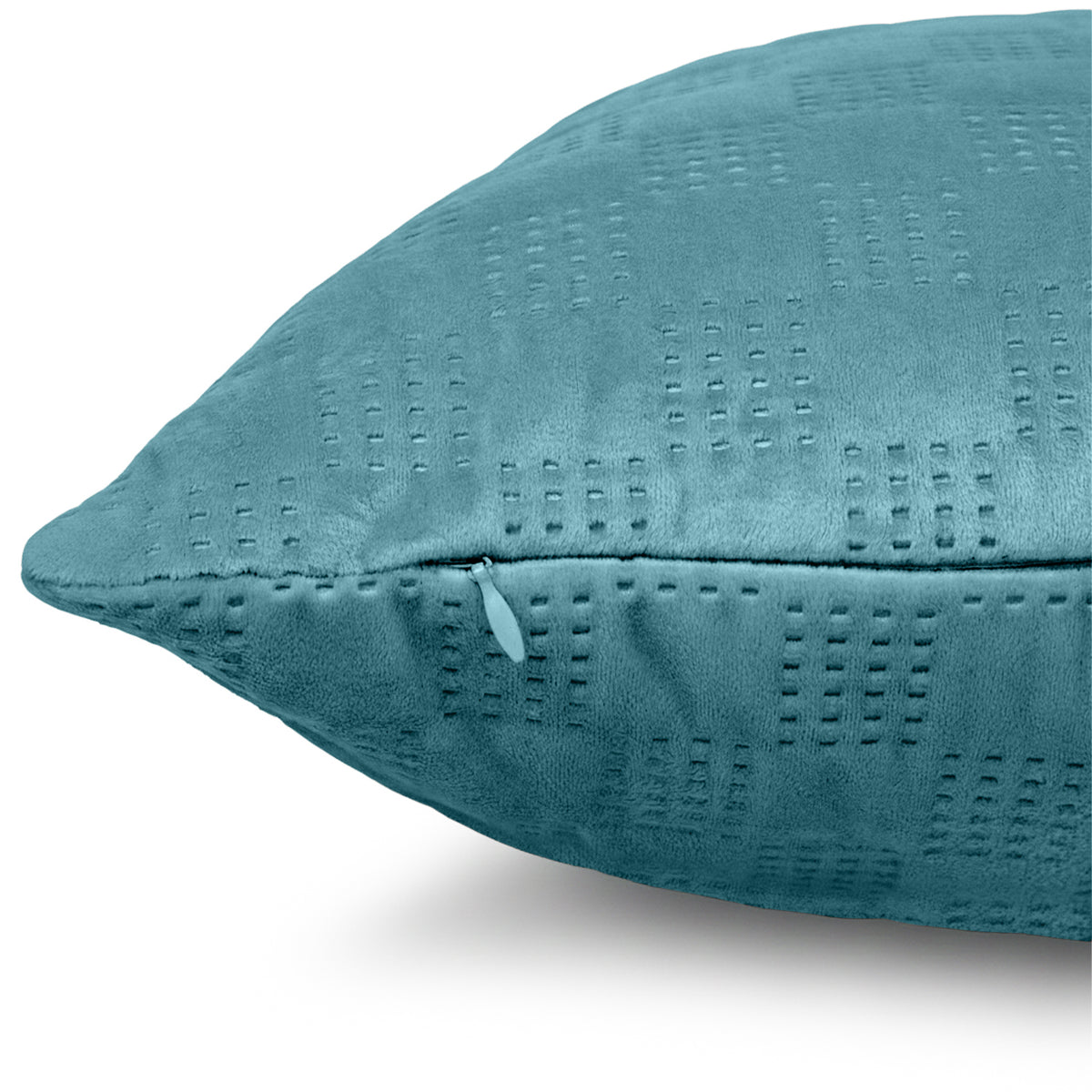Pack Of 2 Square Velvet Cushion Cover Check Pattern