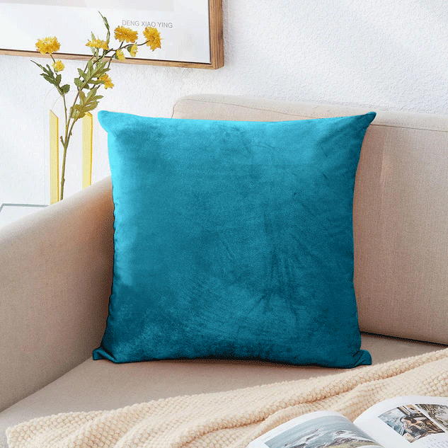 Teal Filled Cushions & Velvet Covers