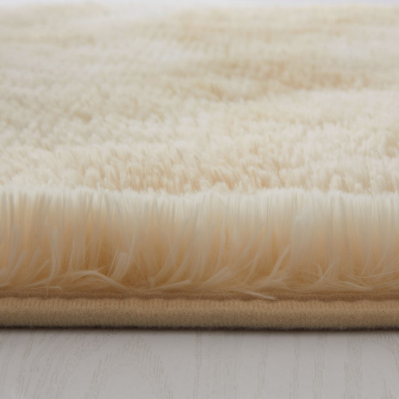 Large Shaggy Rug Soft Deep Pile Tie Dye Cream