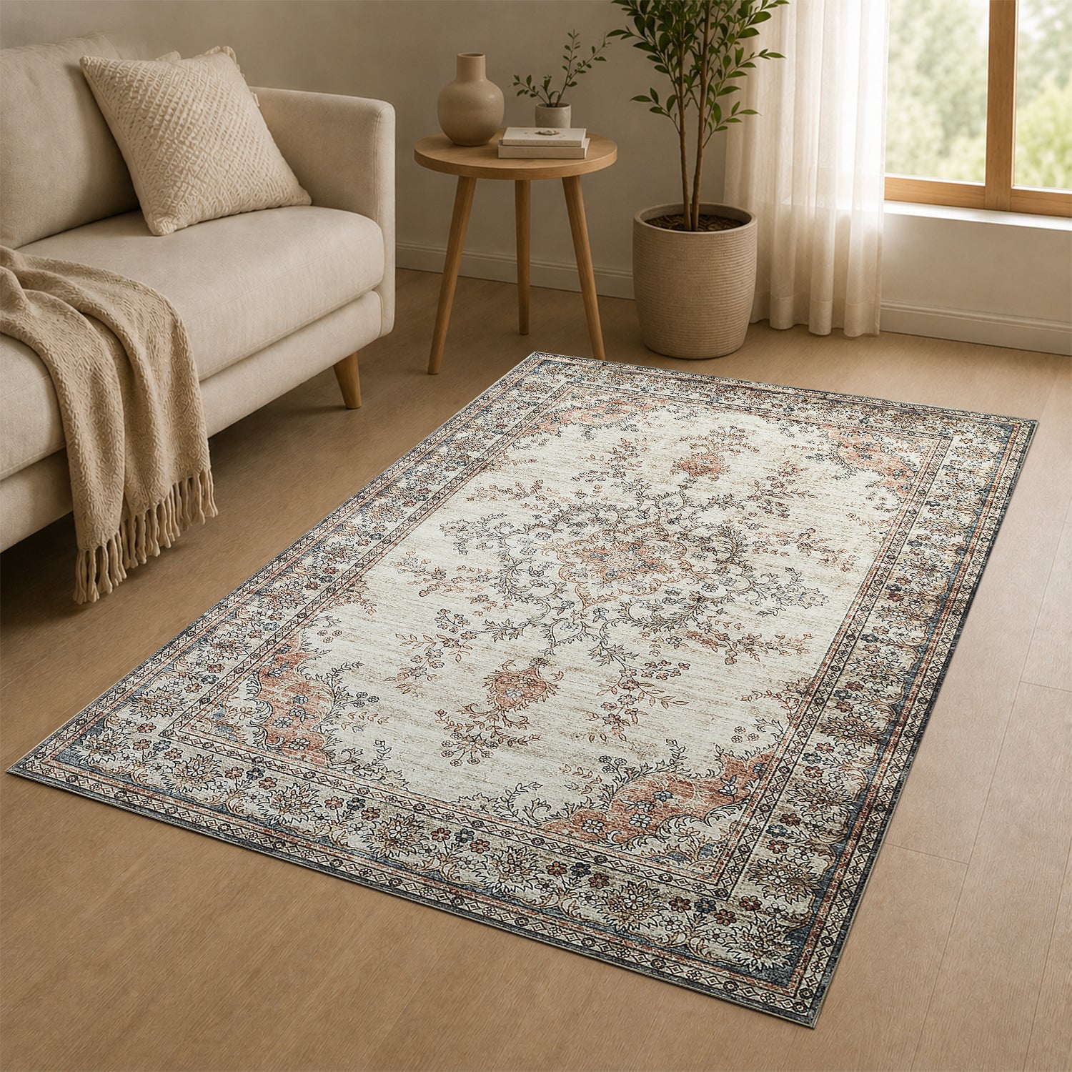 Machine Washable Vintage Rug