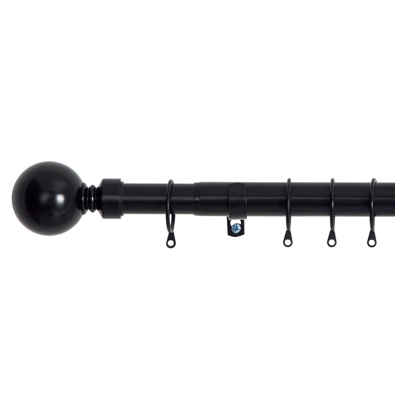 Extendable Curtain Poles with HoldBacks & Finials