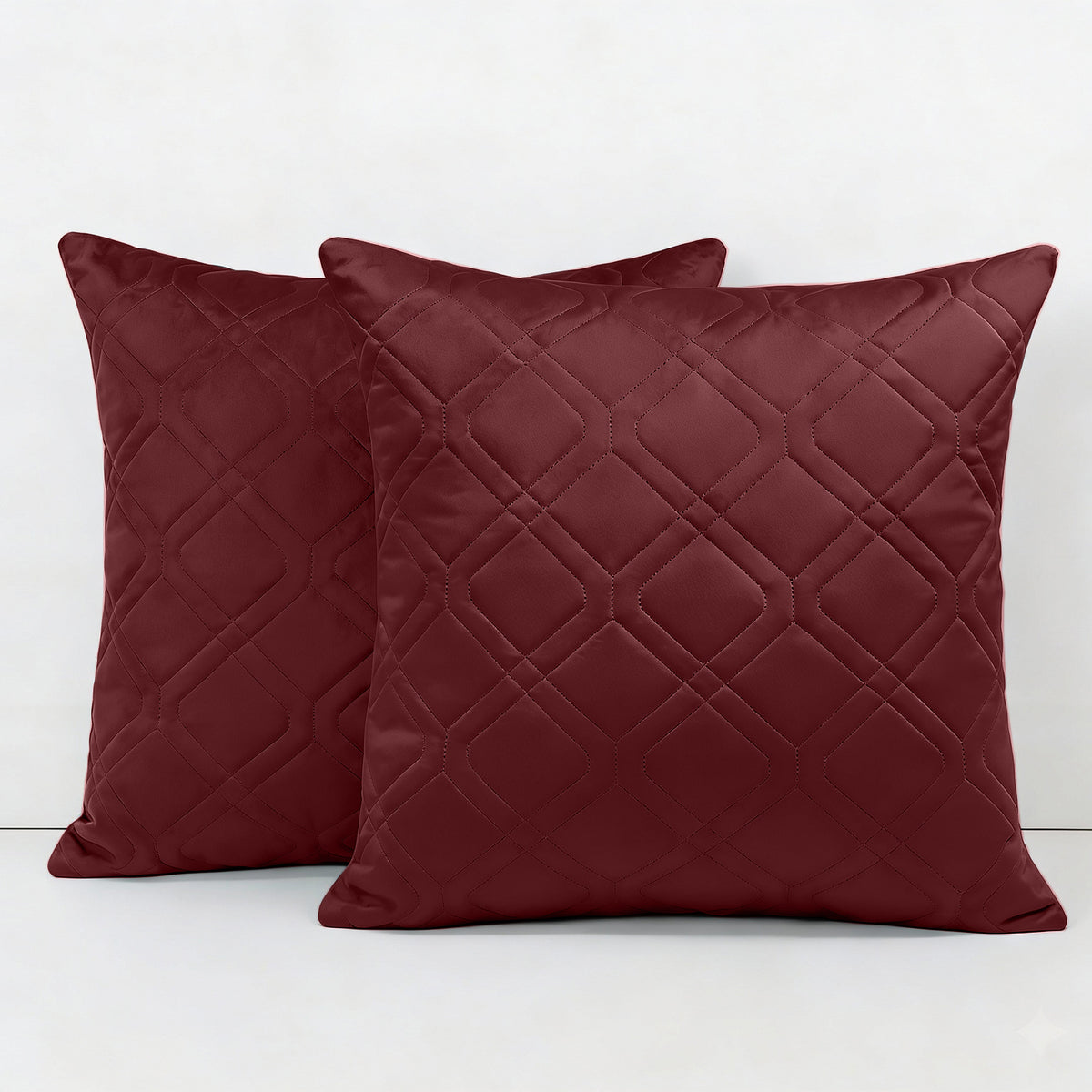 Pack Of 2 Embossed Velvet Cushion Cover Diamond Pattern