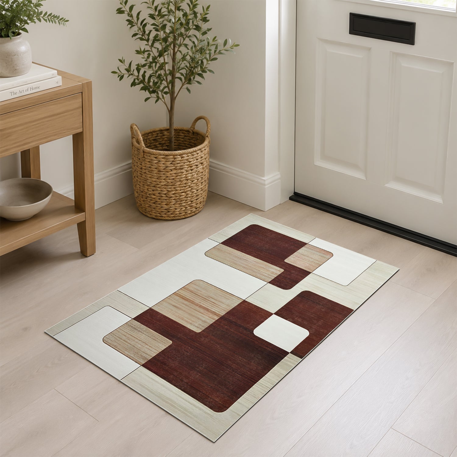 Beige and Brown Rugs for Living Room Modern Design