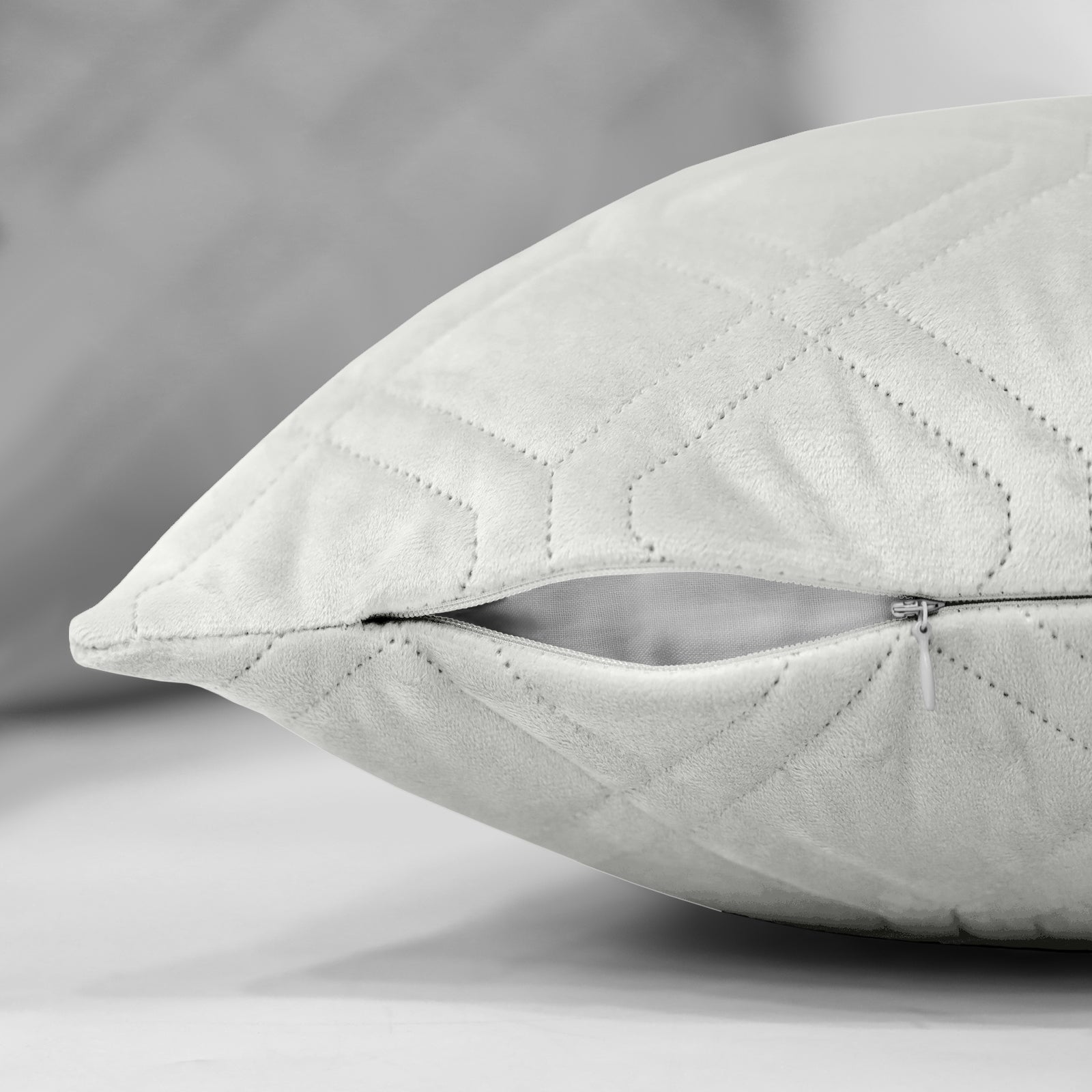 Pack Of 2 Embossed Velvet Cushion Cover Diamond Pattern