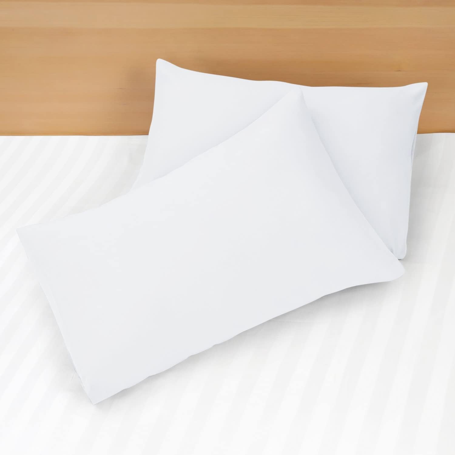 4 Piece Plain Bedding Set white