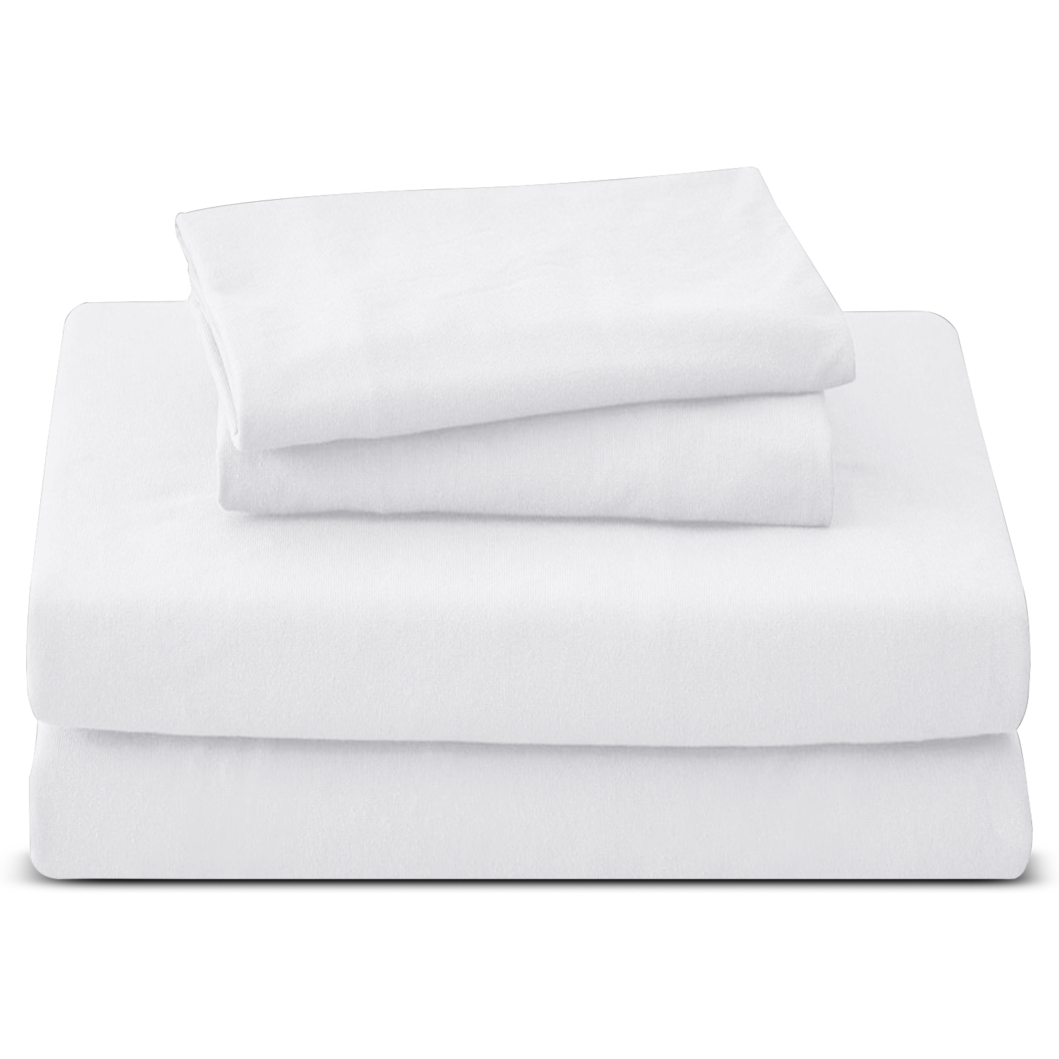 4 Piece Plain Bedding Set white