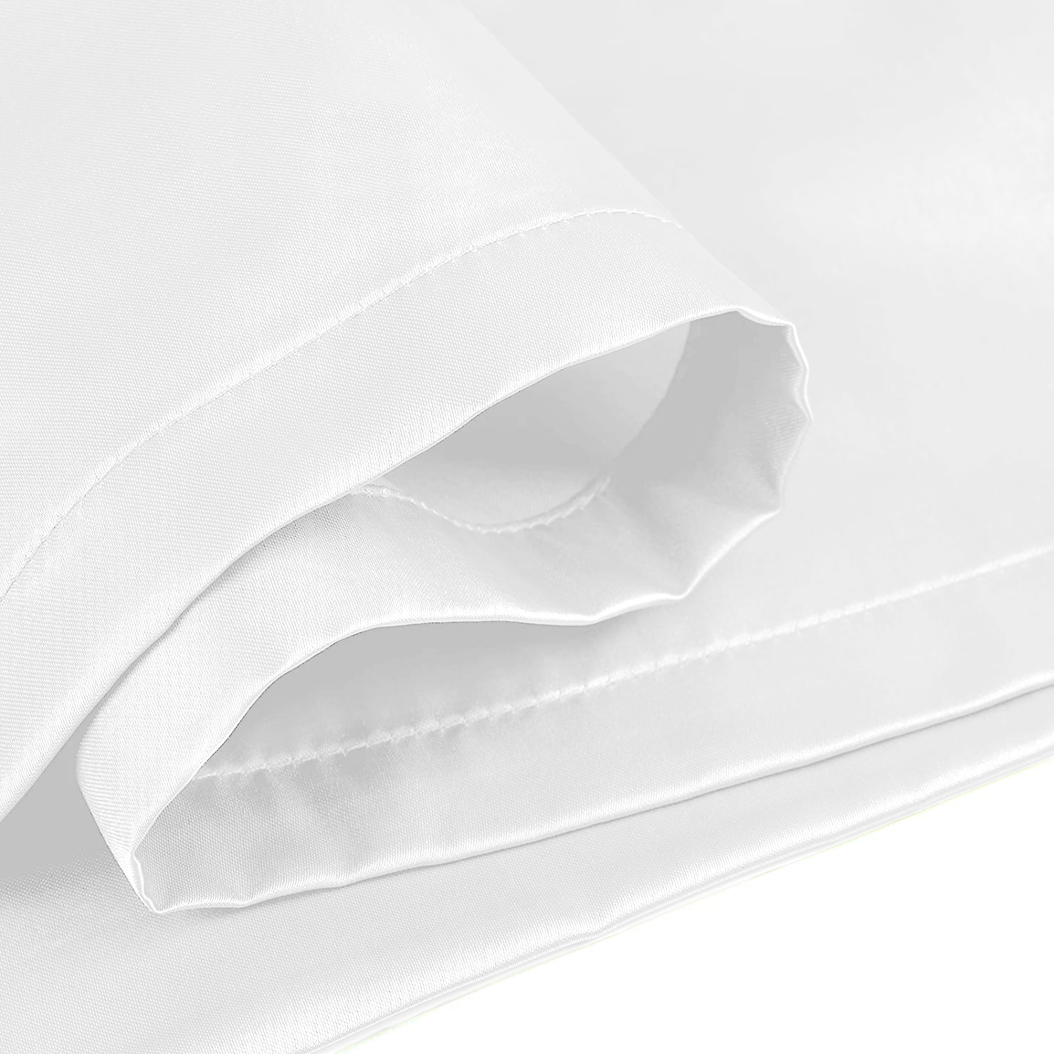 white silk pillowcase