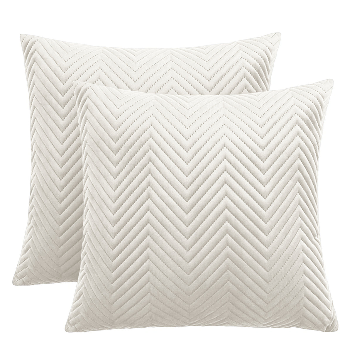 Embossed Velvet Sofa Pillows Cover Pack Of 2 Covers & Filled Cushion