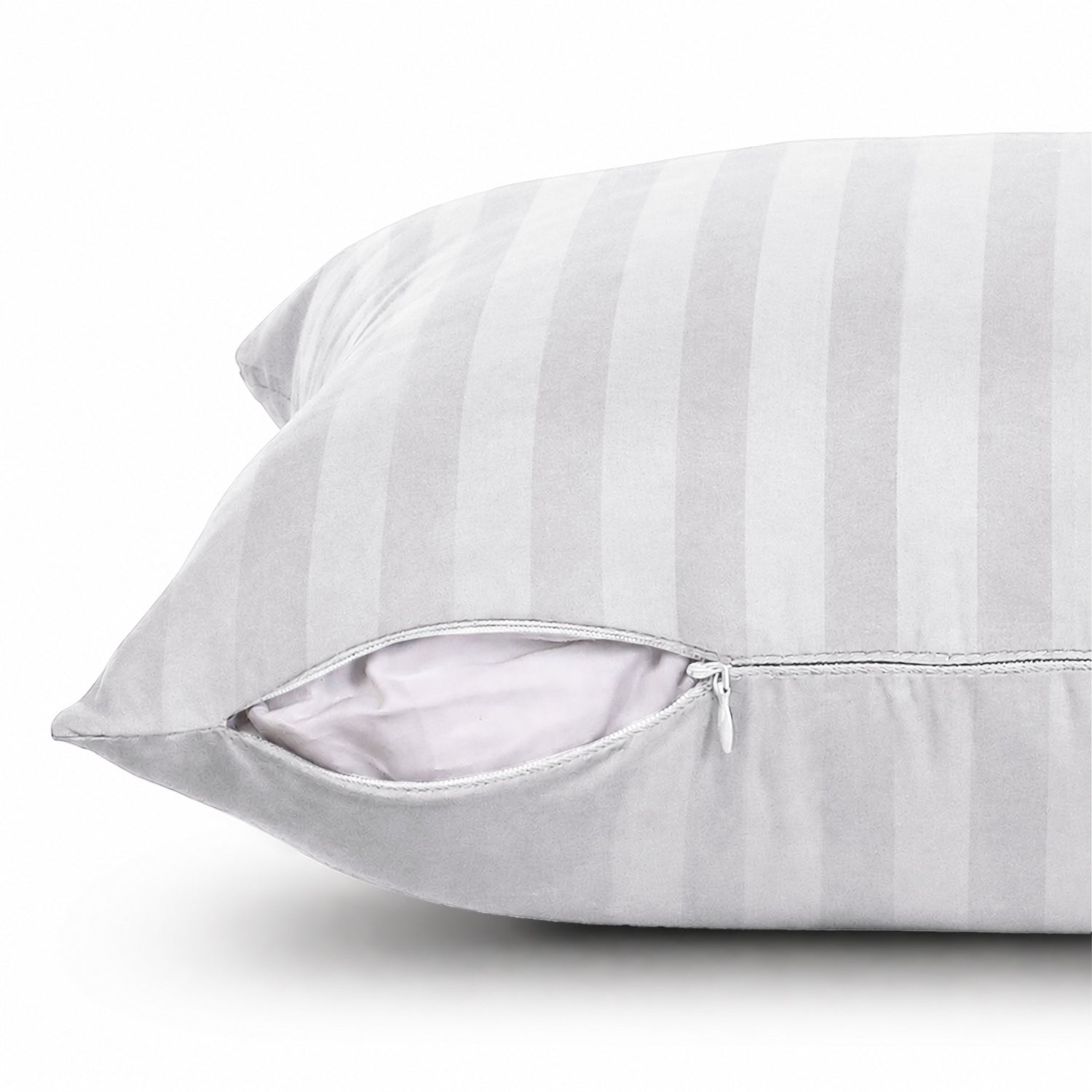 Pair of Soft Microfibre Stripe Cushion Covers for Bed & Living Room Decor