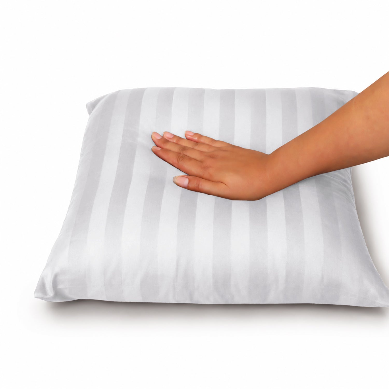 Pair of Soft Microfibre Stripe Cushion Covers for Bed & Living Room Decor