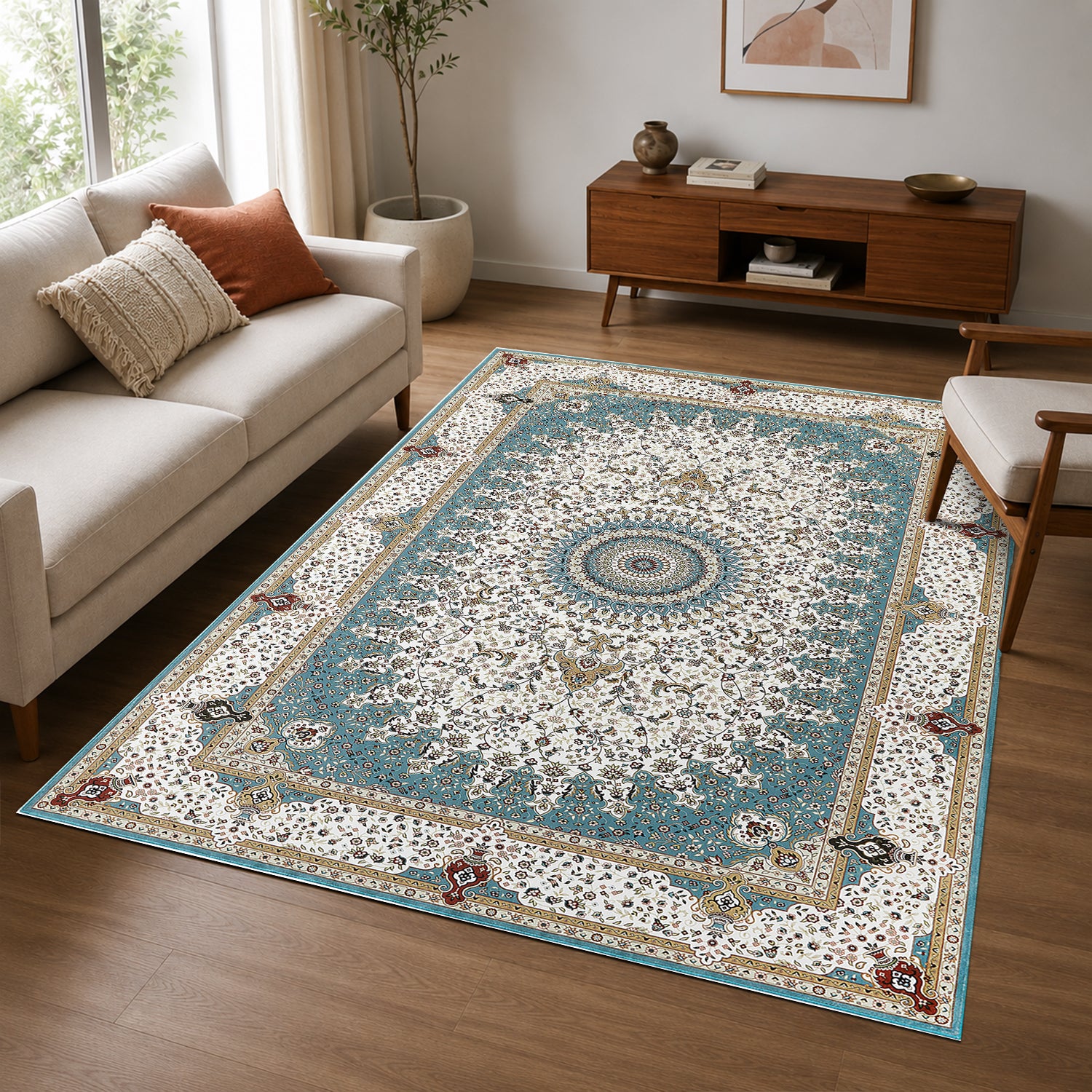 Luxury Ornate Floral Rug Timeless Design for Living Rooms