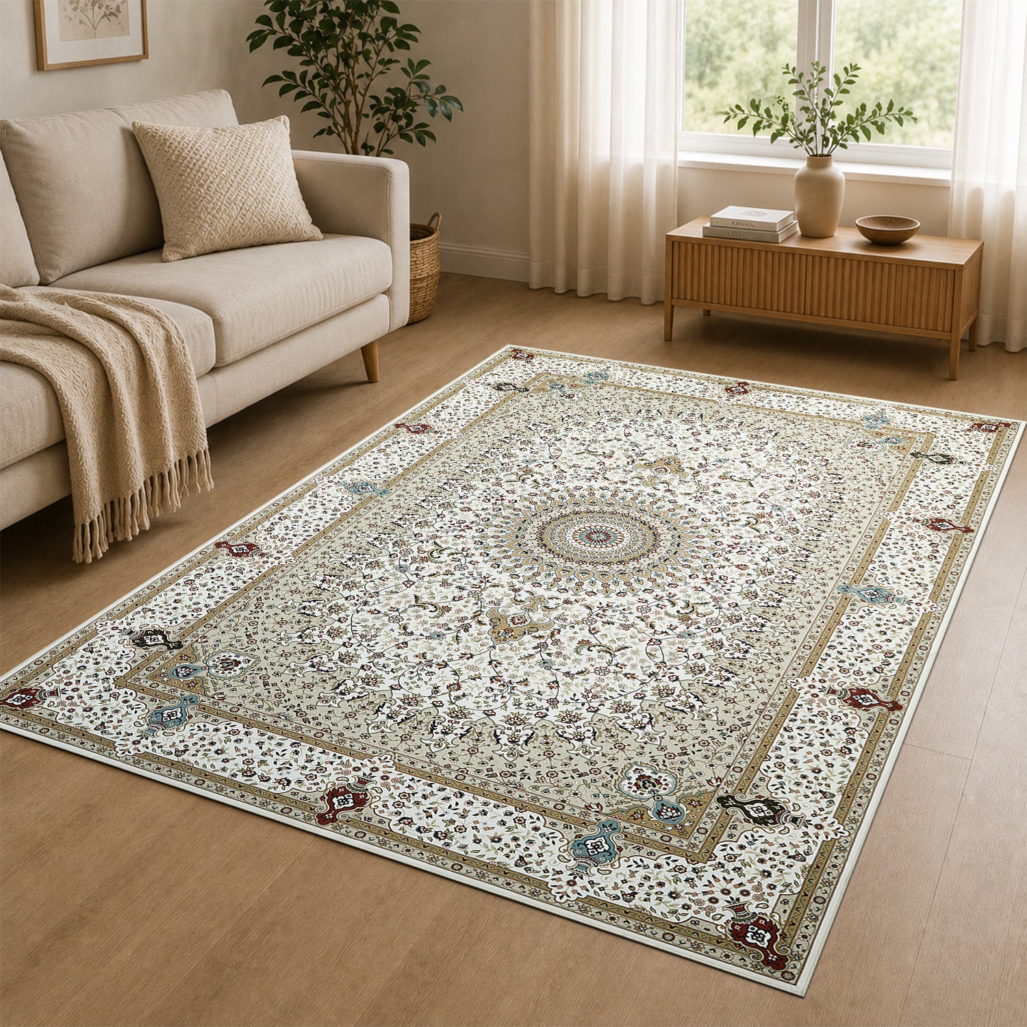 Luxury Ornate Floral Rug Timeless Design for Living Rooms
