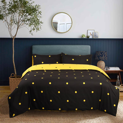 Yellow And Black Duvet Cover