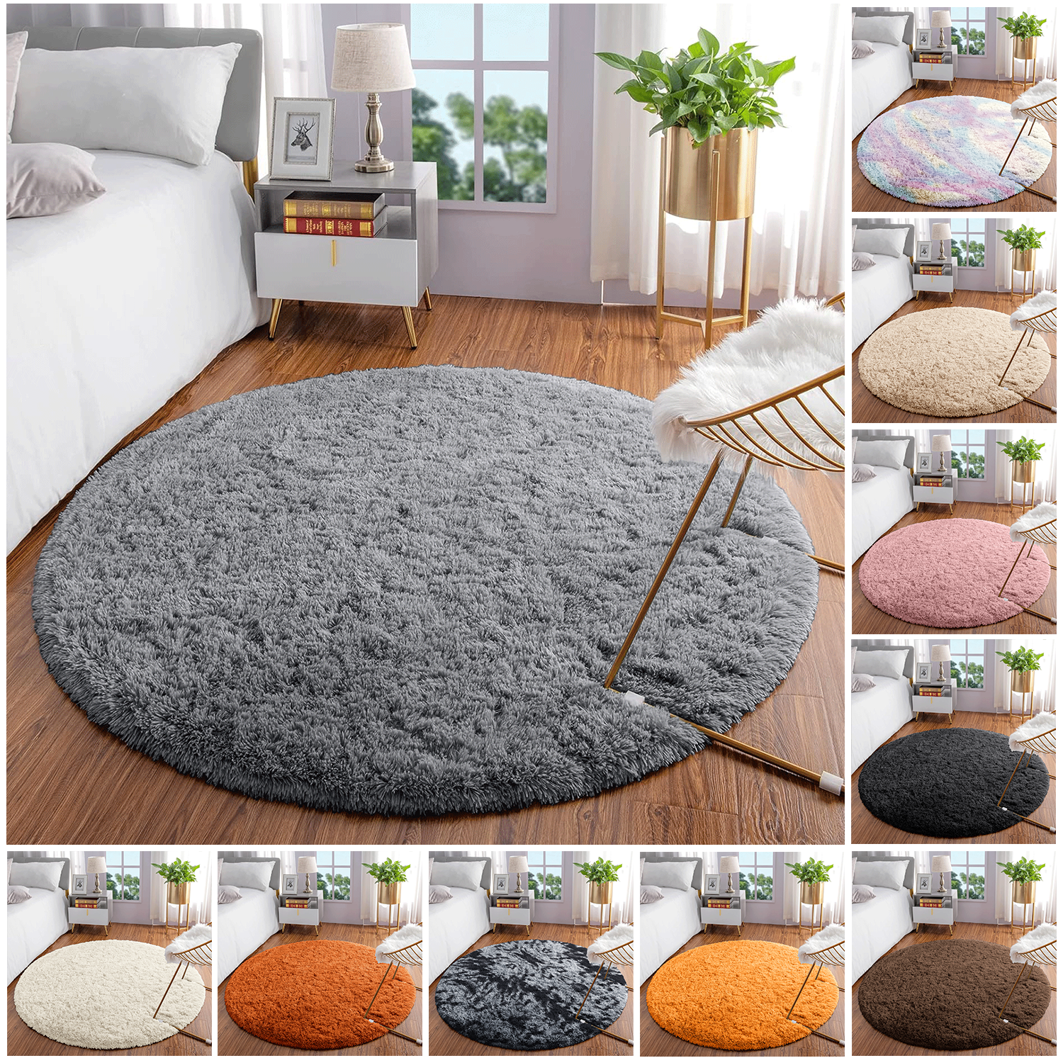 Round Shaggy Rugs