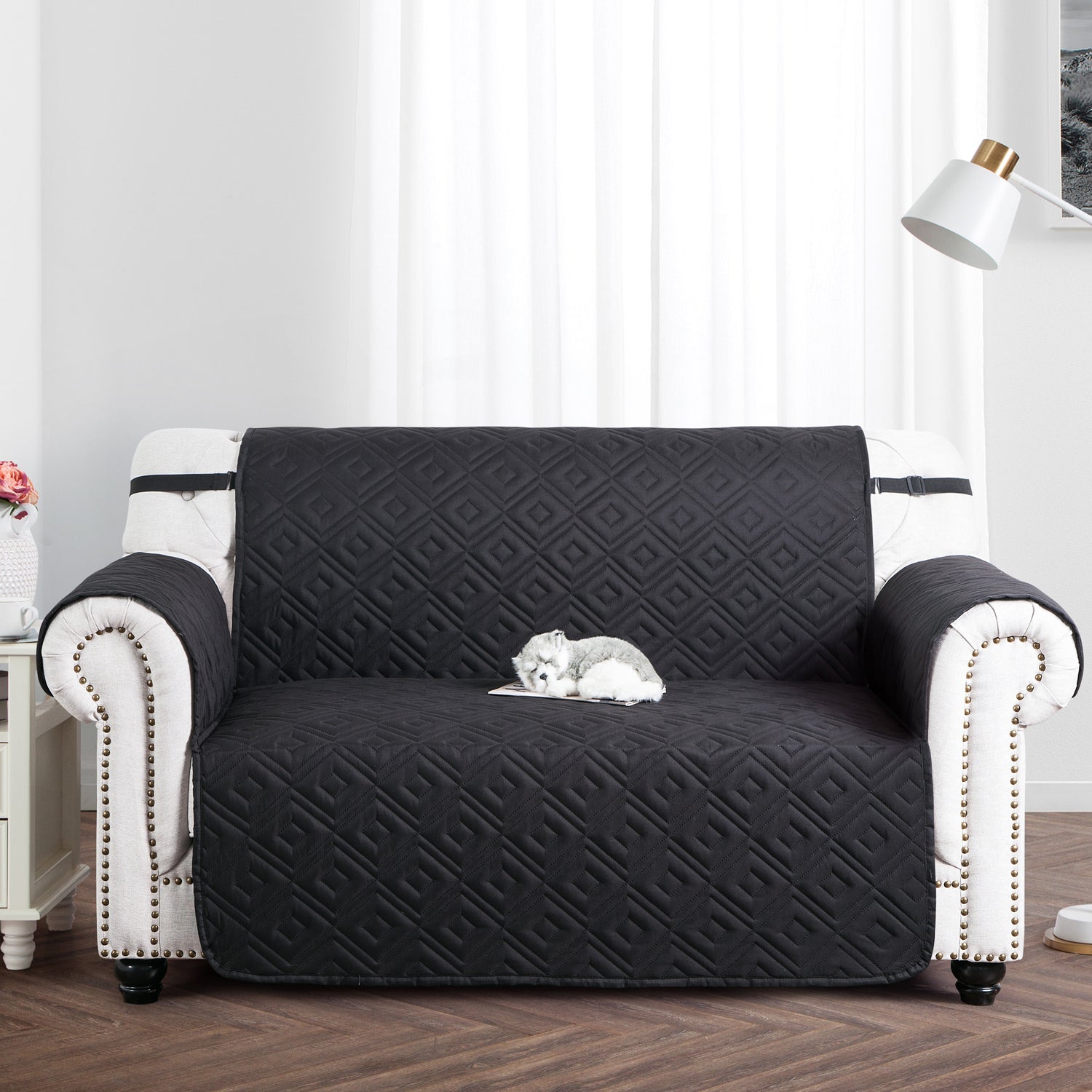 Black & Dark Grey waterproof sofa cover