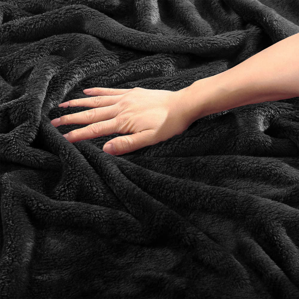 Black Blanket And Throw - Main Image