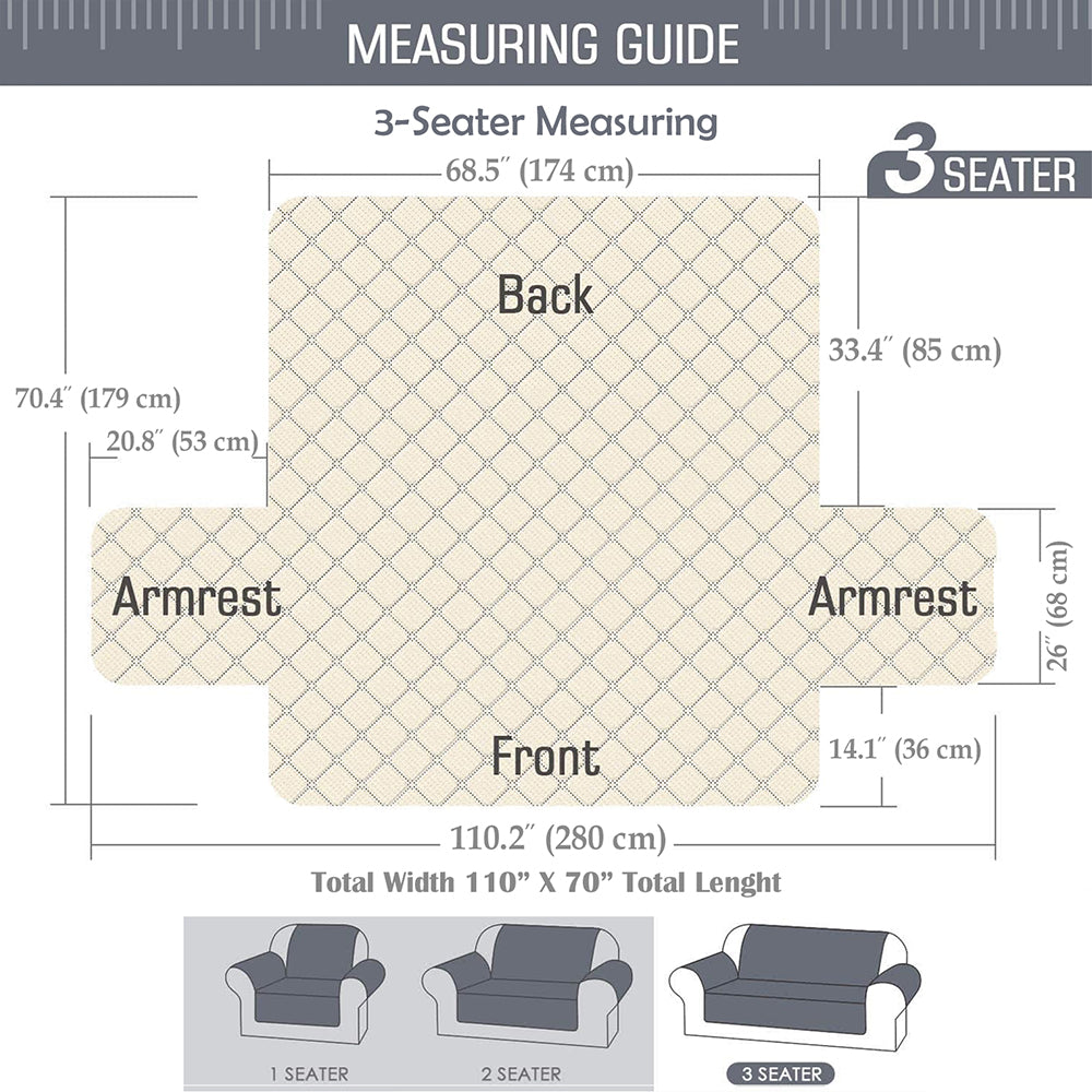 Sofa Protector 1 Seater, 2 Seater ,3 Seater Reversible Burgundy/Beige