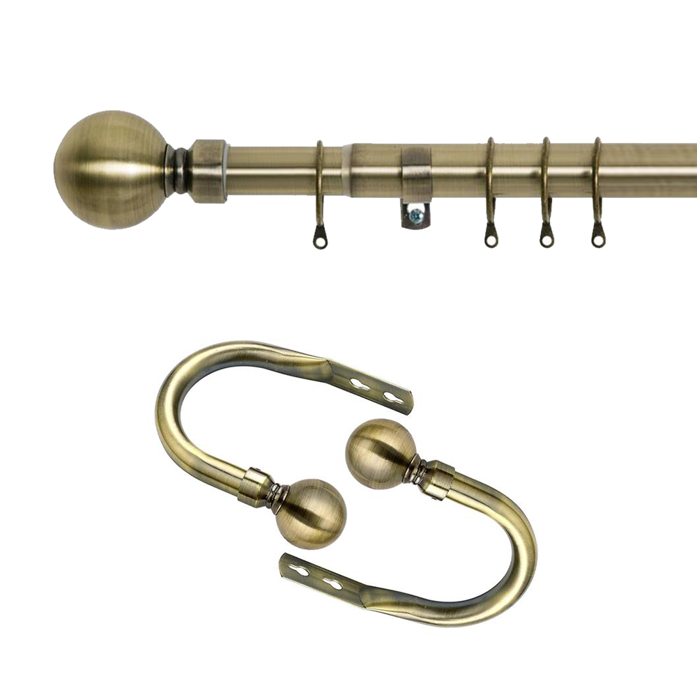 Curtain Poles Antique Brass