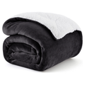 Black sherpa throw