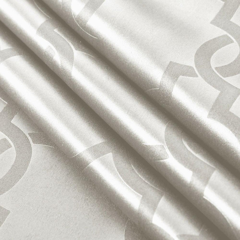 Silver Curtains Ready Made Eyelet Single Door Embossed Style