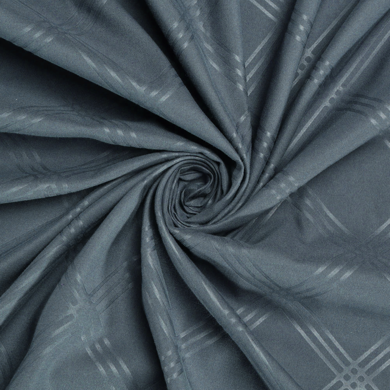 Charcoal Grey Fitted Sheet Deep Bed Sheet 25cm Embossed Pattern