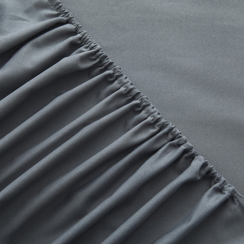 Double Fitted Sheet Deep Fitted Bedsheet Charcoal