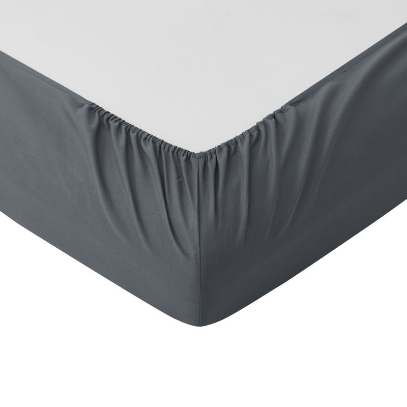 Double Fitted Sheet Deep Fitted Bedsheet Charcoal