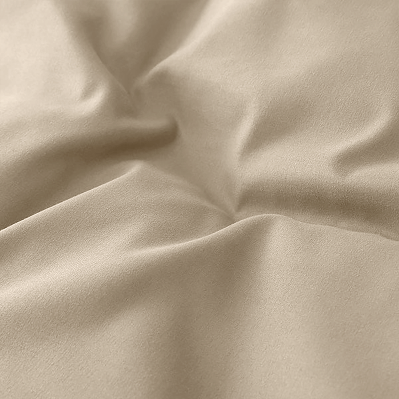 Cream Duvet Cover Bedding Set Plain Dyed
