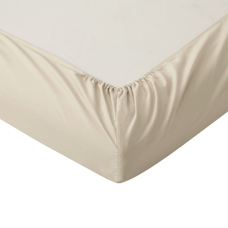 Cream Bed Sheets Deep Plain Fitted sheets
