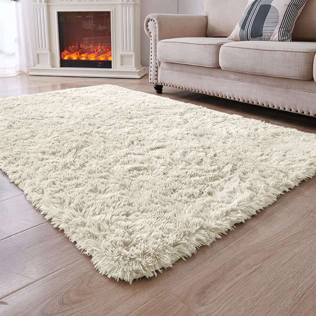 Large furry rug deals