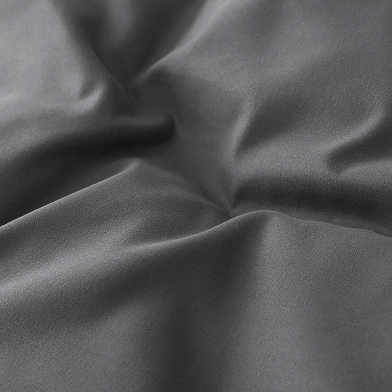 Grey Duvet Cover Bedding Set Plain Dyed