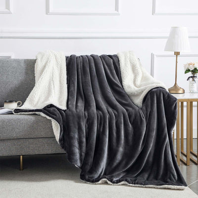 Grey Sherpa Blanket